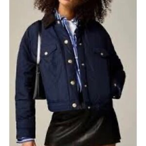 J. Crew Dark Blue Puffer Jacket